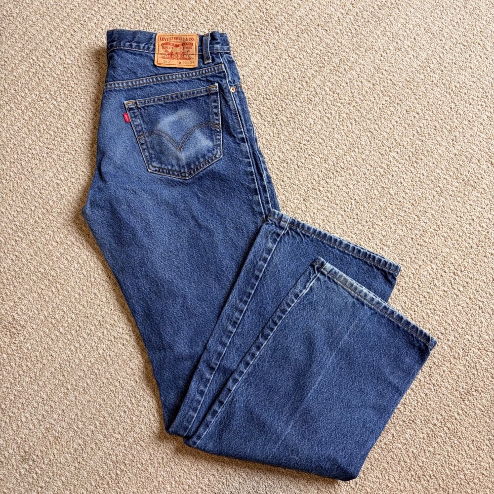 Levi's 517 Mens Bootcut Jeans Medium Wash Blue Denim 36x34